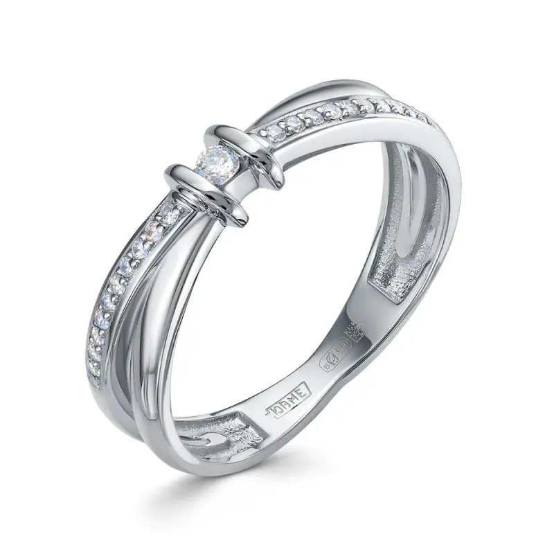 Кольцо декоративное из белого золота