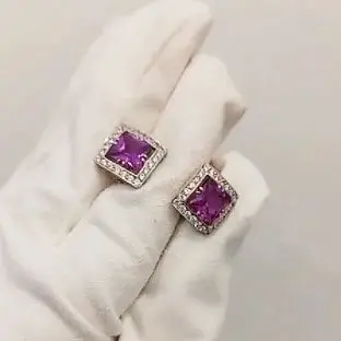 Серьги с английским замком из красного золота