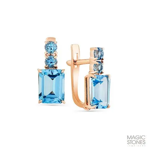 Серьги с английским замком из красного золота