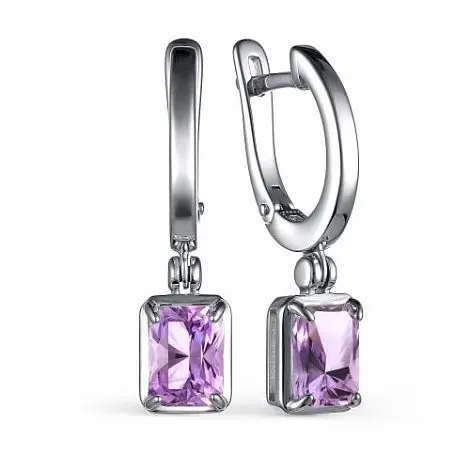 Серьги подвесные из серебра