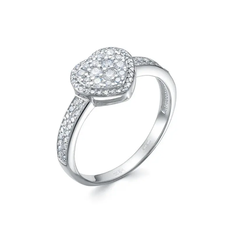 Кольцо декоративное из белого золота