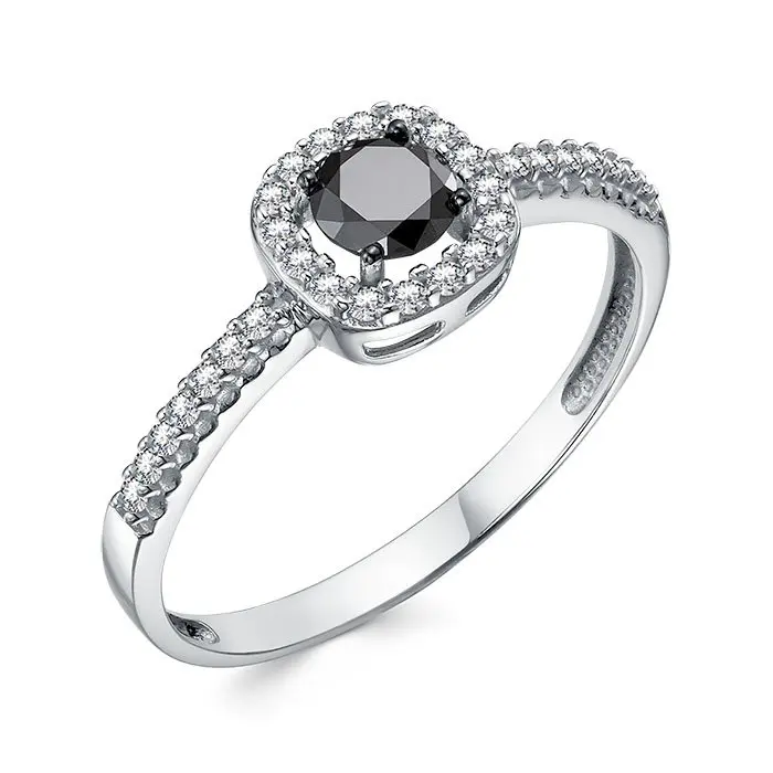 Кольцо декоративное из белого золота