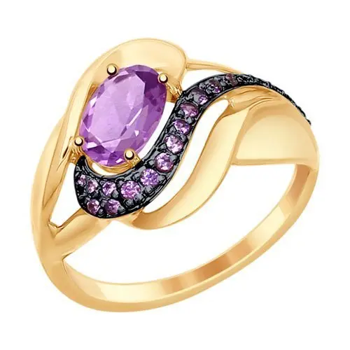 Кольцо декоративное из красного золота