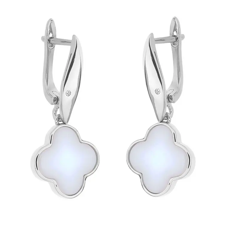 Серьги подвесные из серебра