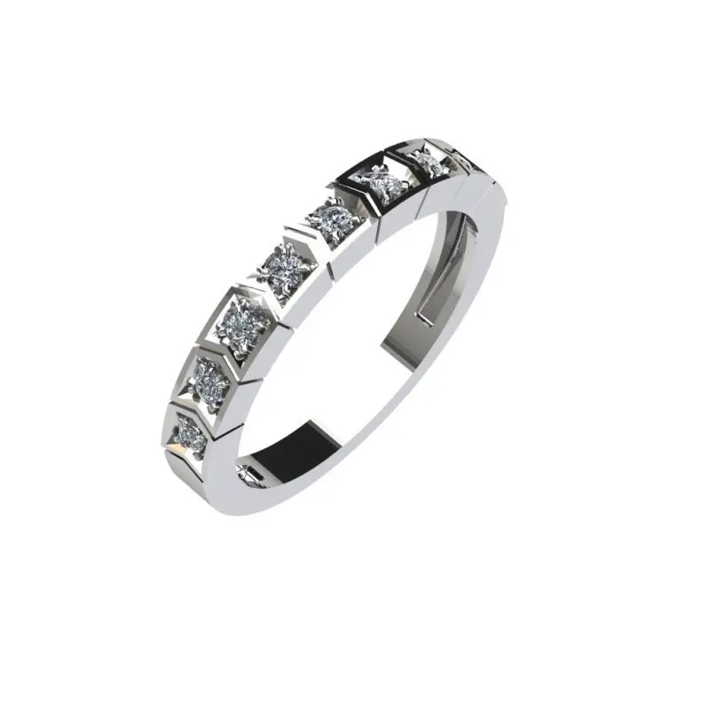 Кольцо декоративное из белого золота