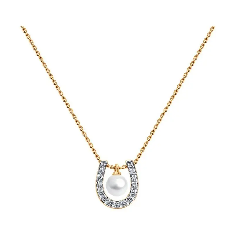 Цепь колье из красного золота