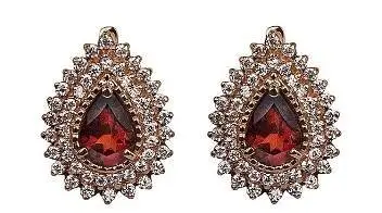 Серьги с английским замком из красного золота