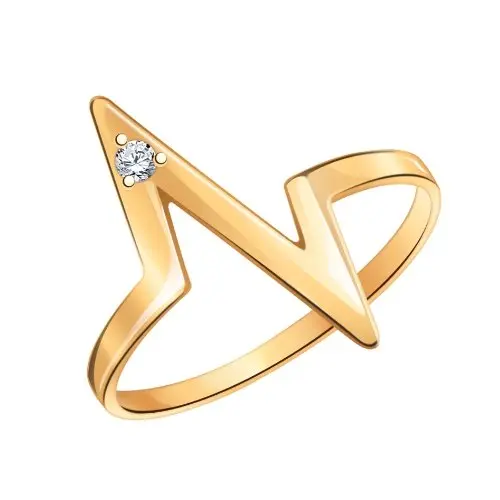 Кольцо декоративное из красного золота