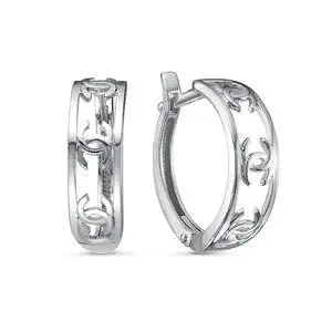 Серьги с английским замком из серебра