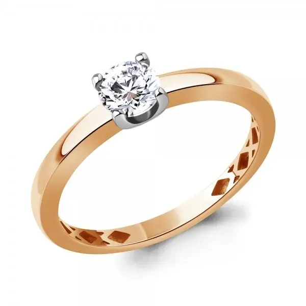 Кольцо декоративное из красного золота