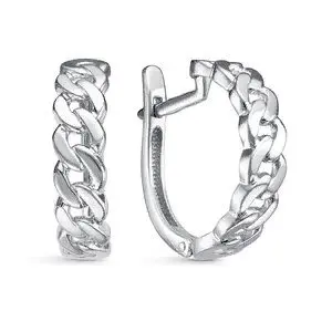 Серьги с английским замком из серебра