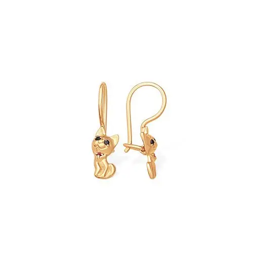 Серьги детские из красного золота