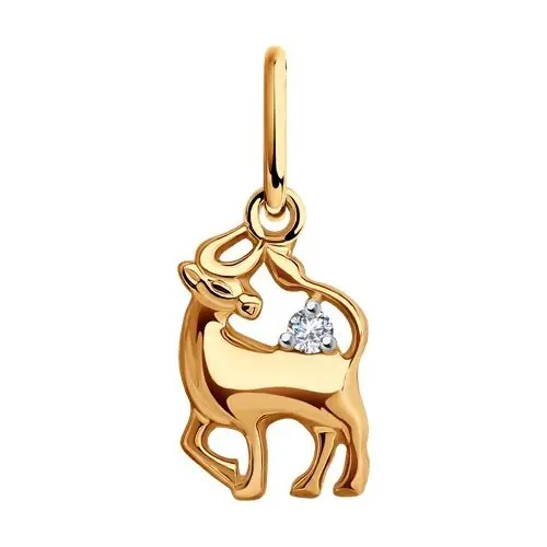 Подвеска знак зодиака из красного золота