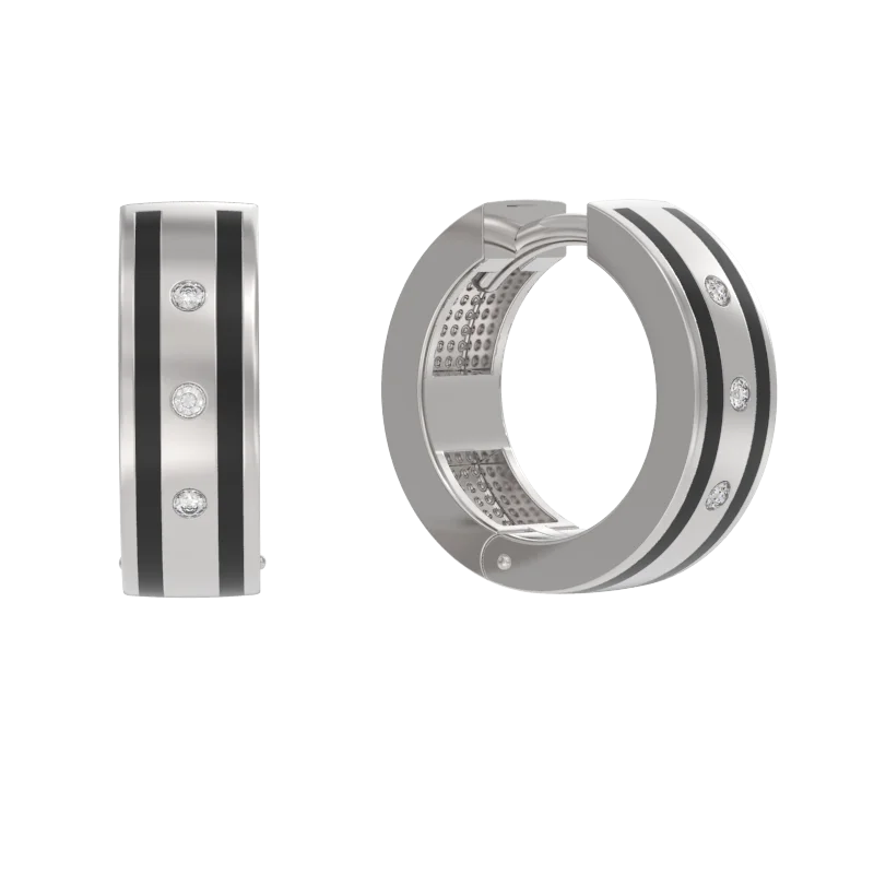 Серьги с английским замком из серебра