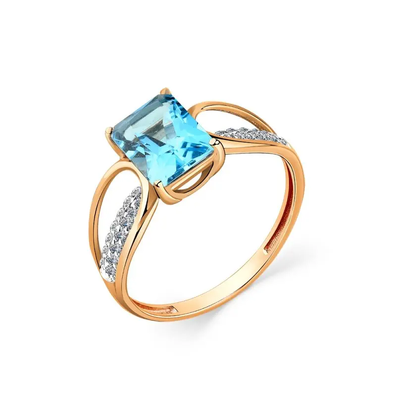 Кольцо декоративное из красного золота