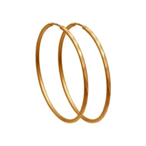 Серьги конго из красного золота