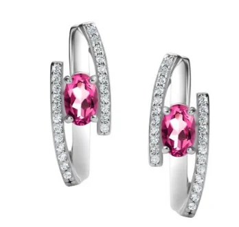 Серьги с английским замком из серебра