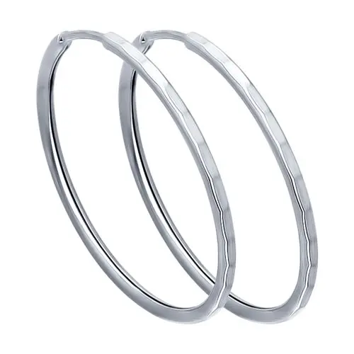 Серьги конго из серебра