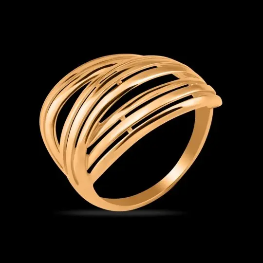 Кольцо декоративное из красного золота
