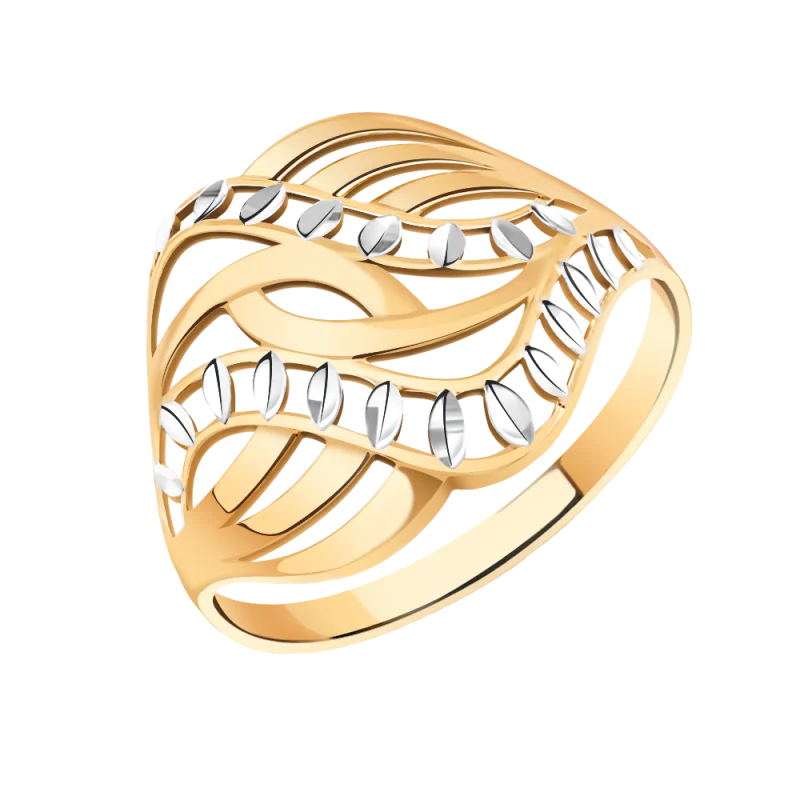 Кольцо декоративное из красного золота