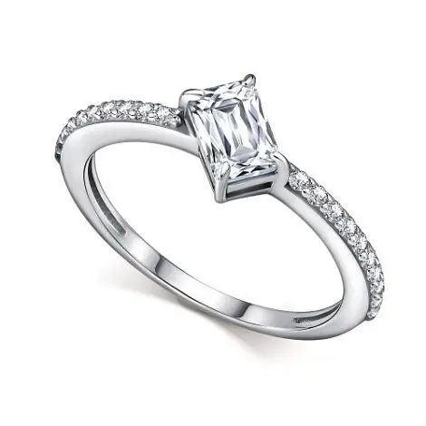 Кольцо декоративное из серебра вид 1