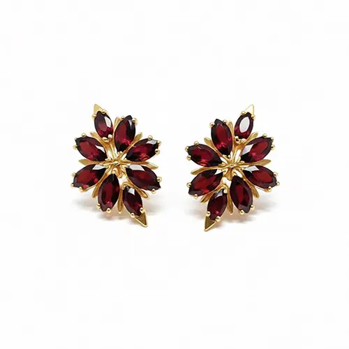 Серьги с английским замком из красного золота