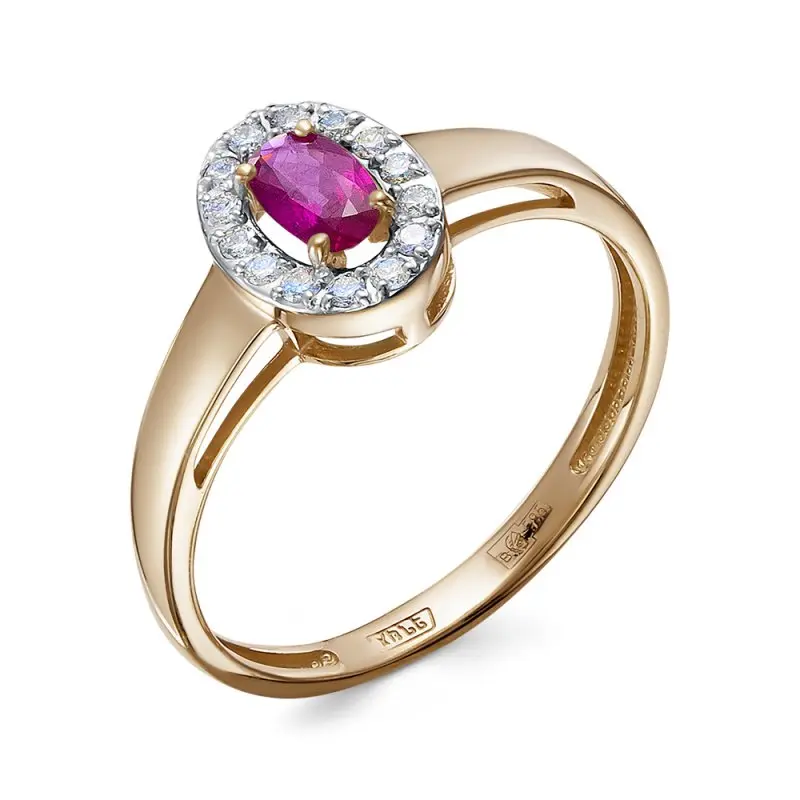 Кольцо декоративное из красного золота