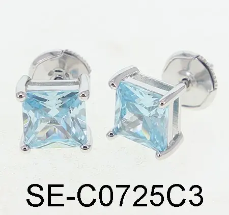 Серьги пуссеты из серебра