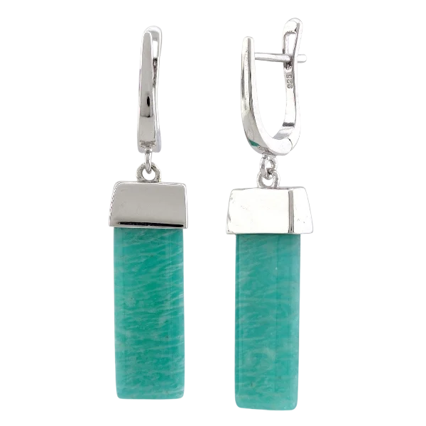 Серьги подвесные из серебра