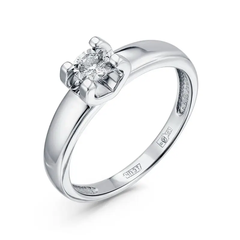 Кольцо декоративное из белого золота