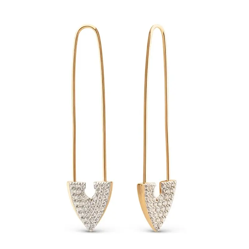 Серьги петельки из красного золота