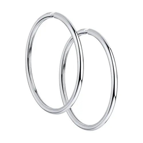 Серьги конго из серебра