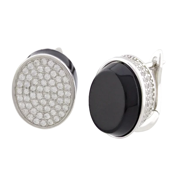 Серьги с английским замком из серебра