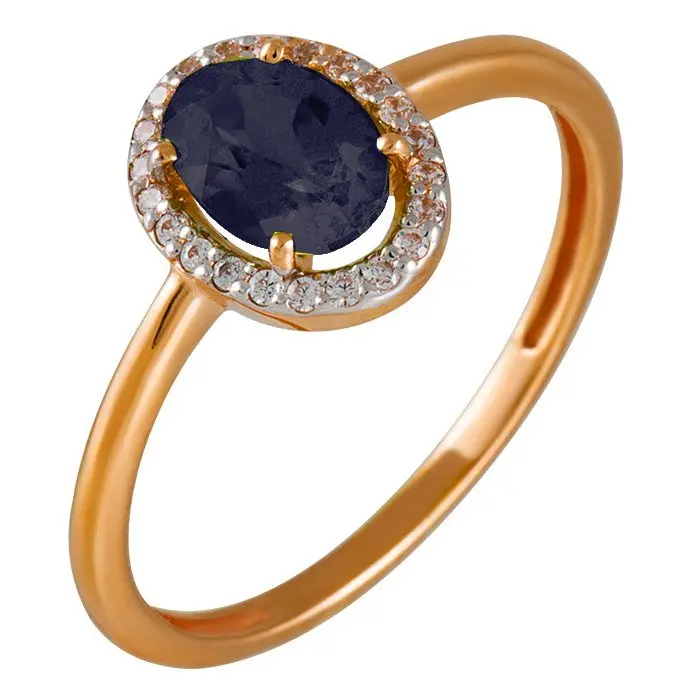 Кольцо декоративное из красного золота