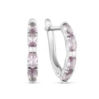Серьги с английским замком из серебра