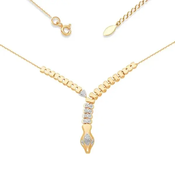 Цепь колье из красного золота