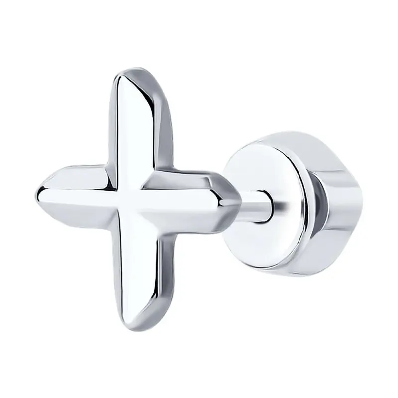 Серьги одиночные из серебра