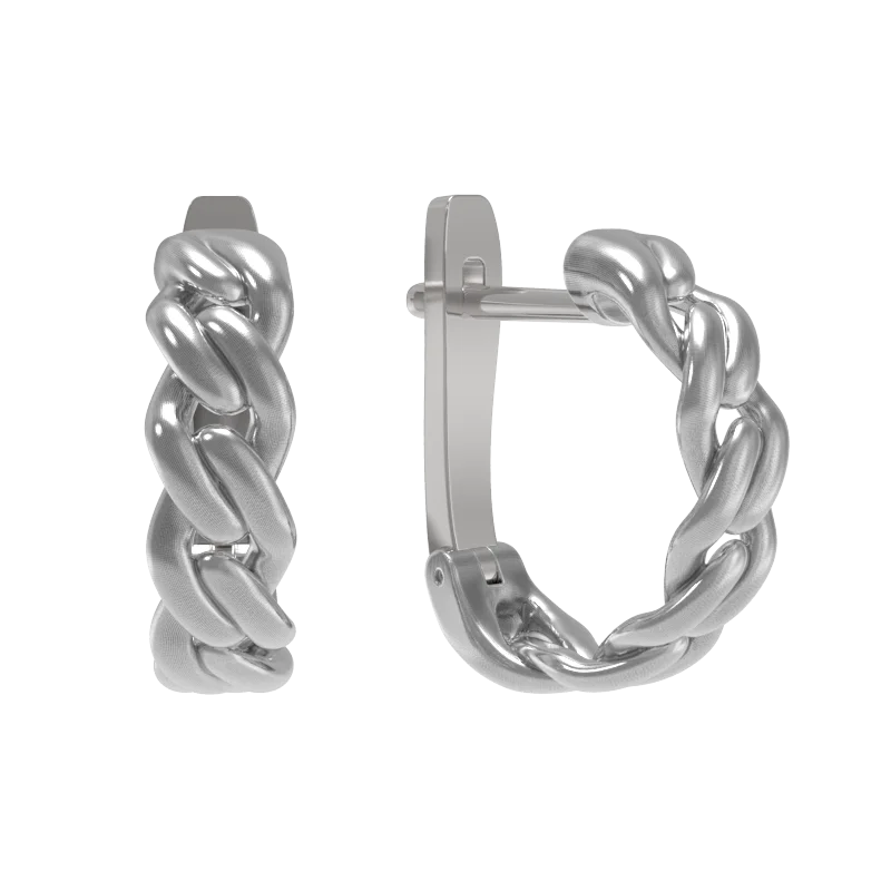 Серьги с английским замком из серебра