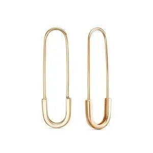 Серьги петельки из красного золота