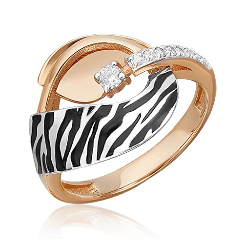 Кольцо декоративное из красного золота