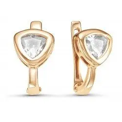 Серьги детские из красного золота