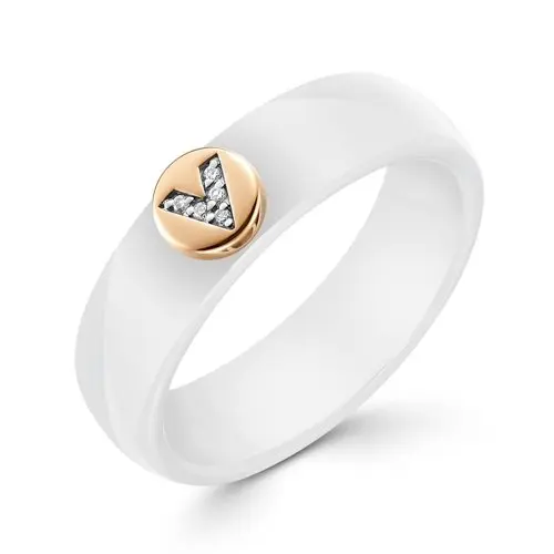 Кольцо декоративное из красного золота