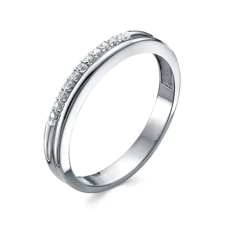 Кольцо декоративное из белого золота