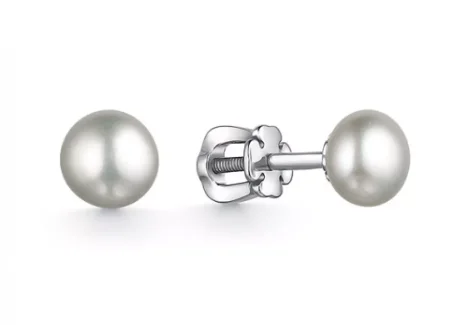 Серьги пуссеты из серебра