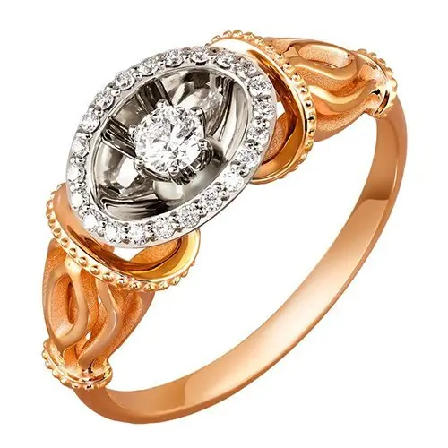 Кольцо декоративное из красного золота