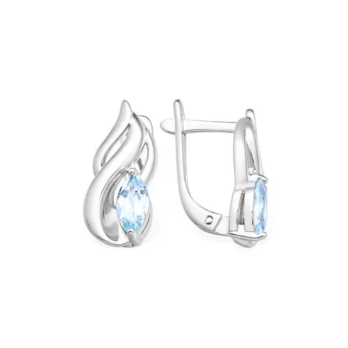 Серьги с английским замком из серебра