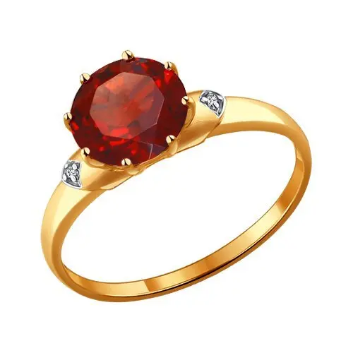 Кольцо декоративное из красного золота