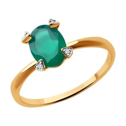 Кольцо декоративное из красного золота