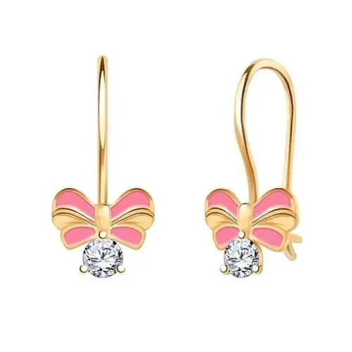 Серьги детские из красного золота