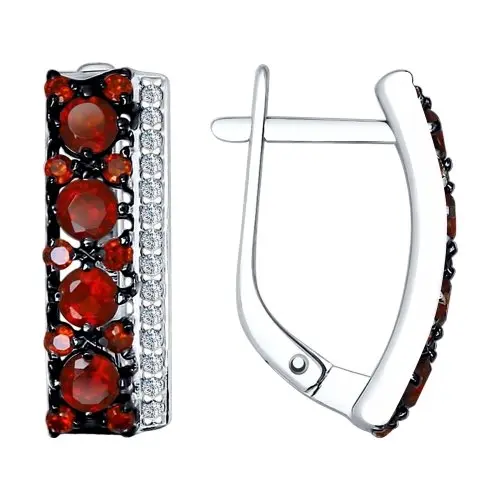 Серьги с английским замком из серебра вид 1